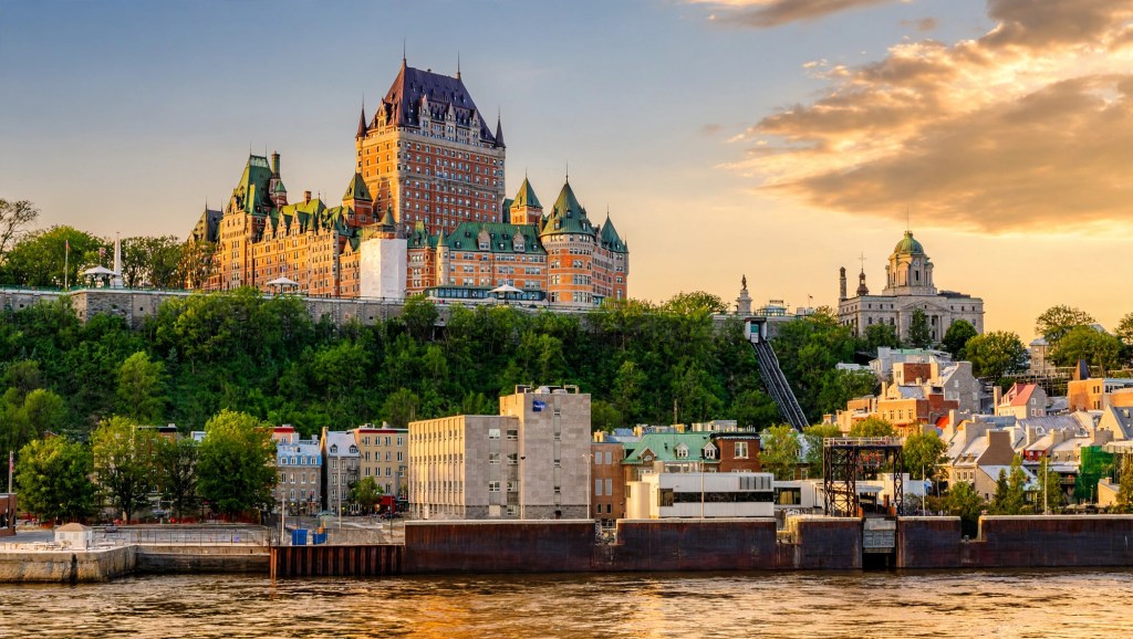 El Viejo Quebec, el Château Frontenac y el río San Lorenzo