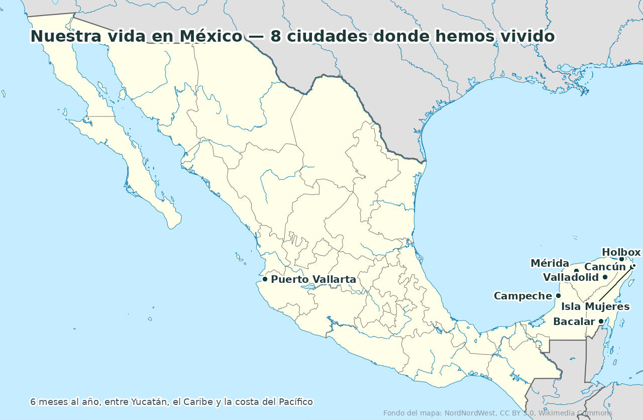Mapa de México: las 8 ciudades donde hemos vivido