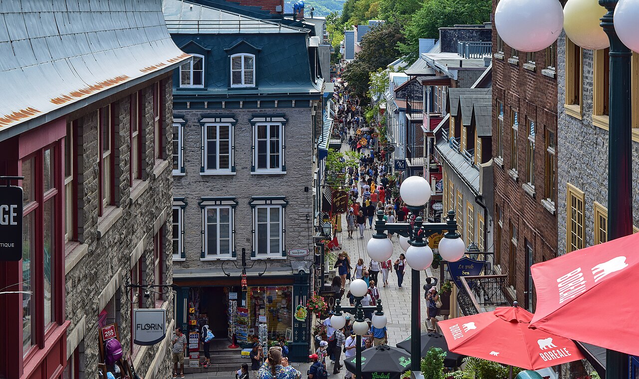 La calle del Petit-Champlain, en el Viejo Quebec